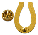 Novel Merk Horseshoe Lapel Pin, Hat Pin & Tie Tack with Clutch Back (Single Pack)