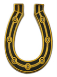 Novel Merk Horseshoe Lapel Pin, Hat Pin & Tie Tack with Clutch Back (Single Pack)