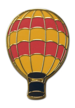 Novel Merk Hot Air Balloon Lapel Pin, Hat Pin & Tie Tack with Clutch Back (Single Pack)
