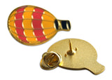 Novel Merk Hot Air Balloon Lapel Pin, Hat Pin & Tie Tack with Clutch Back (Single Pack)