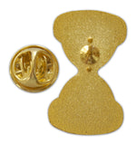 Novel Merk Hourglass Lapel Pin, Hat Pin & Tie Tack with Clutch Back (Single Pack)
