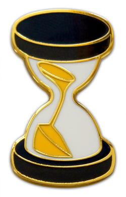 Novel Merk Hourglass Lapel Pin, Hat Pin & Tie Tack with Clutch Back (Single Pack)