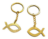 Novel Merk Fish Ichthys Enamel Keychain (Single Pack)