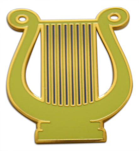Novel Merk Lyre Harp Lapel Pin, Hat Pin & Tie Tack with Clutch Back (Single Pack)