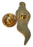 Novel Merk Italian Horn Lapel Pin, Hat Pin & Tie Tack with Clutch Back (Single Pack)