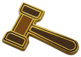 Novel Merk Gavel Lapel Pin, Hat Pin & Tie Tack with Clutch Back (Single Pack)