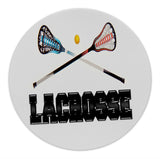 Novel Merk Lacrosse Sports Vinyl Sticker Decals – 2 Inch Round Individual Cut - Waterproof (10 Pack)