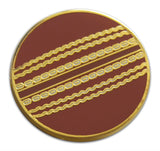 Novel Merk Cricket - Sports Coach & Player Lapel Pin, Hat Pin & Tie Tack Set - with Clutch Back (3- Cricket Ball)