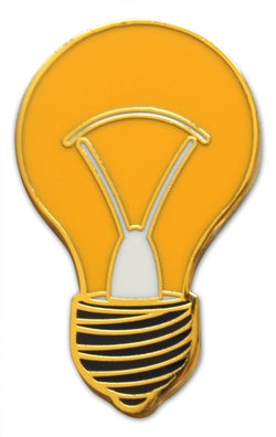 Novel Merk Light Bulb Lapel Pin, Hat Pin & Tie Tack Set with Clutch Back (Single Pack)