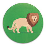 Novel Merk Lion Vinyl Sticker Decals – 2 Inch Round Individual Cut - Waterproof (10 Pack)