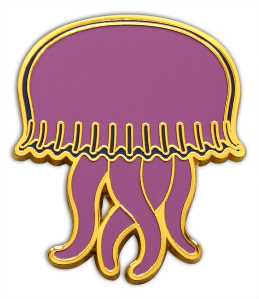 Novel Merk Jellyfish Lapel Pin, Hat Pin & Tie Tack with Clutch Back (Single Pack)
