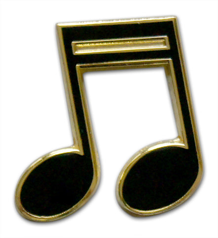 Novel Merk Music Notes Lapel Pin, Hat Pin & Tie Tack with Clutch Back (Single Pack)