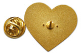 Novel Merk Musician Heart Lapel Pin, Hat Pin & Tie Tack with Clutch Back (Single Pack)