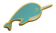 Novel Merk Narwhal Lapel Pin, Hat Pin & Tie Tack with Clutch Back (Single Pack)