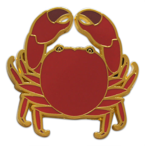 Novel Merk Crabs Lapel Pin, Hat Pin & Tie Tack with Clutch Back (Single Pack)