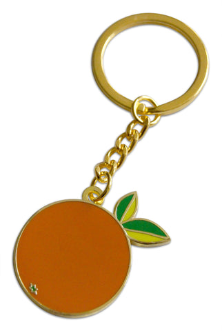Novel Merk Orange Enamel Keychain (Single Pack)