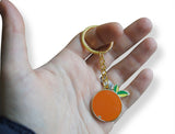 Novel Merk Orange Enamel Keychain (Single Pack)