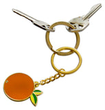 Novel Merk Orange Enamel Keychain (Single Pack)
