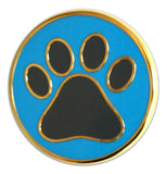 Novel Merk Paw Print Lapel Pin, Hat Pin & Tie Tack with Clutch Back (Single Pack)