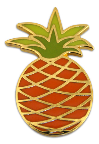 Novel Merk Pineapple Lapel Pin, Hat Pin & Tie Tack with Clutch Back (Single Pack)