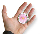 Novel Merk Dahlia Flower Vinyl Sticker Decals – 2 Inch Round Individual Cut - Waterproof (10 Pack)