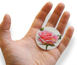 Novel Merk Pink Rose Vinyl Sticker Decals – 2 Inch Round Individual Cut - Waterproof (10 Pack)