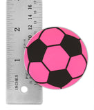 Novel Merk Pink Soccer Sports Vinyl Sticker Decals – 2 Inch Round Individual Cut - Waterproof (10 Pack)