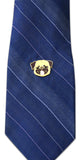 Novel Merk Pug Lapel Pin, Hat Pin & Tie Tack with Clutch Back (Single Pack)