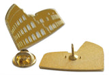 Novel Merk Coliseum Lapel Pin, Hat Pin & Tie Tack with Clutch Back (Single Pack)