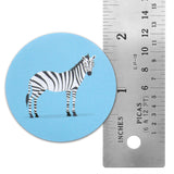 Novel Merk Zebra Vinyl Sticker Decals – 2 Inch Round Individual Cut - Waterproof (10 Pack)