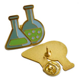 Novel Merk Chemistry Flasks Lapel Pin, Hat Pin & Tie Tack with Clutch Back (Single Pack)
