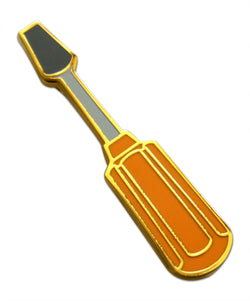 Novel Merk Screwdriver Lapel Pin, Hat Pin & Tie Tack with Clutch Back (Single Pack)