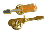 Novel Merk Screwdriver Lapel Pin, Hat Pin & Tie Tack with Clutch Back (Single Pack)