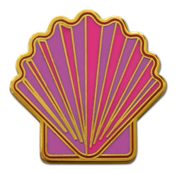 Novel Merk Seashell Lapel Pin, Hat Pin & Tie Tack with Clutch Back (Single Pack)