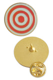 Novel Merk Bullseye Lapel Pin, Hat Pin & Tie Tack with Clutch Back (Single Pack)