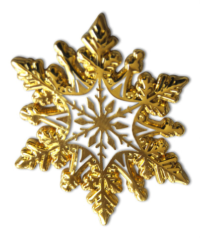 Novel Merk Snowflake Lapel Pin, Hat Pin & Tie Tack with Clutch Back (Single Pack)