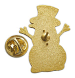 Novel Merk Snowman Lapel Pin, Hat Pin & Tie Tack with Clutch Back (Single Pack)