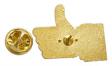 Novel Merk Thumbs Up Lapel Pin, Hat Pin & Tie Tack with Clutch Back (Single Pack)