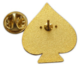 Novel Merk Spades Lapel Pin, Hat Pin & Tie Tack with Clutch Back (Single Pack)