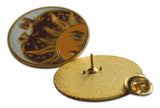 Novel Merk Brother Sun Sister Moon Lapel Pin, Hat Pin & Tie Tack with Clutch Back (Single Pack)