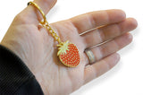 Novel Merk Strawberry Enamel Keychain (Single Pack)