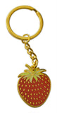 Novel Merk Strawberry Enamel Keychain (Single Pack)