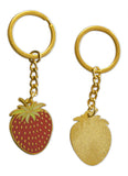 Novel Merk Strawberry Enamel Keychain (Single Pack)