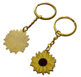 Novel Merk Sunflower Enamel Keychain (Single Pack)