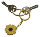 Novel Merk Sunflower Enamel Keychain (Single Pack)