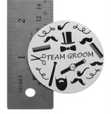 Novel Merk Team Groom Vinyl Sticker Decals – 2 Inch Round Individual Cut - Waterproof (10 Pack)