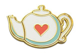 Novel Merk Teapot Lapel Pin, Hat Pin & Tie Tack with Clutch Back (Single Pack)