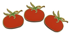 Novel Merk Vegetable - Eggplant, Tomato, & Other Lapel Pin, Hat Pin & Tie Tack Set - Clutch Back (3- Tomato)