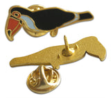 Novel Merk Toucan Lapel Pin, Hat Pin & Tie Tack with Clutch Back (Single Pack)