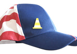 Novel Merk Traffic Cone Lapel Pin, Hat Pin & Tie Tack with Clutch Back (Single Pack)